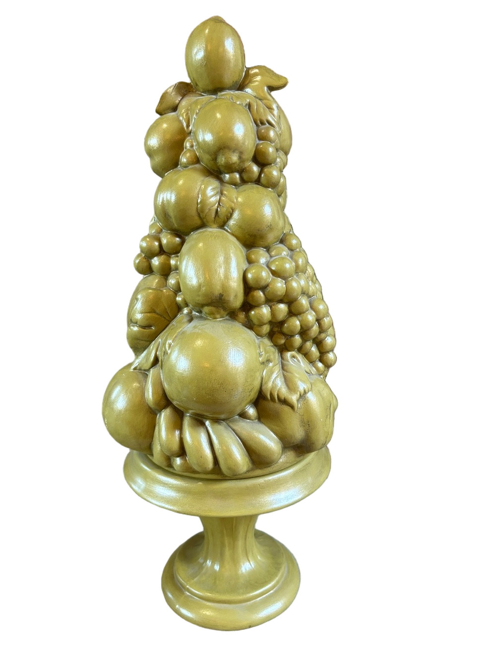 Vintage 1972 handmade ceramic fruit topiary